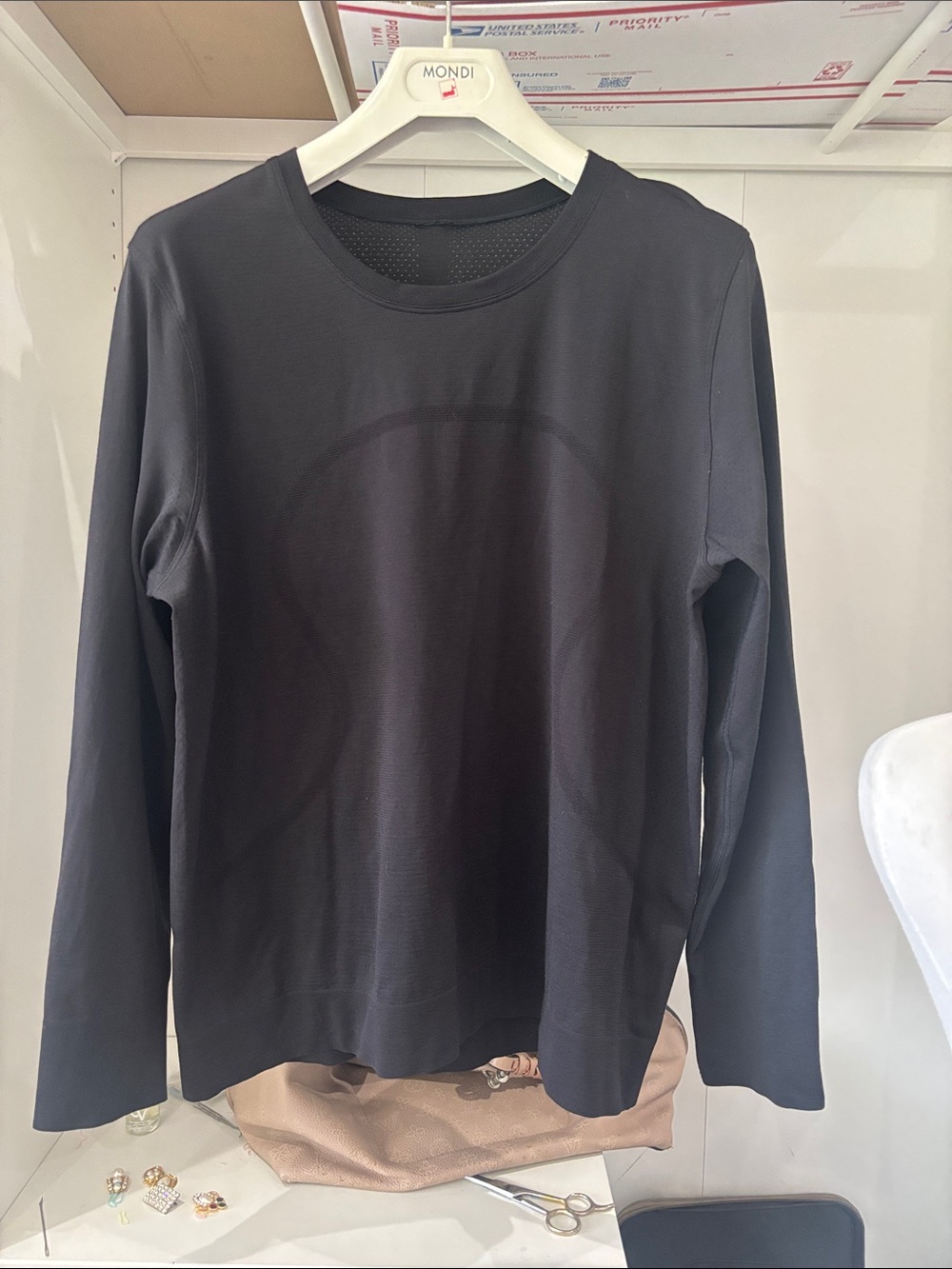 lululemon athletica Black Long-Sleeve Crew Top